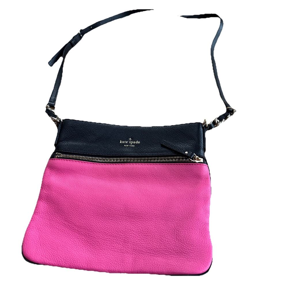 Kate Spade Black And Pink Color Block‎ Gold Hardware Crossbody